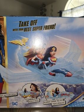 DC Wonder Jet Playset in Light Blue and Red Accents